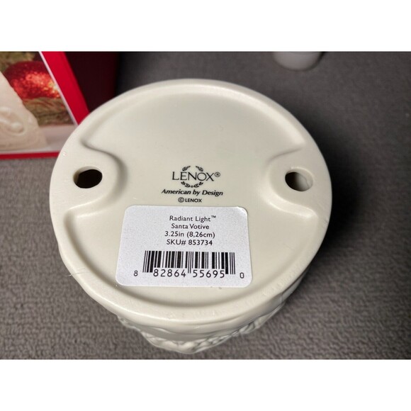 Lenox Santa Votive Candle Holder Porcelain Christmas Holiday - Picture 9 of 10